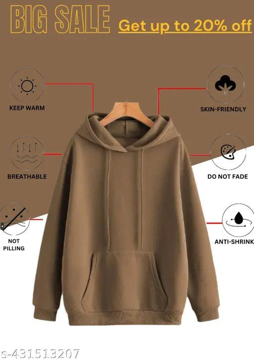 Winter Wear Regular Sweatshirt solid Pullover Hoody best quality fabric